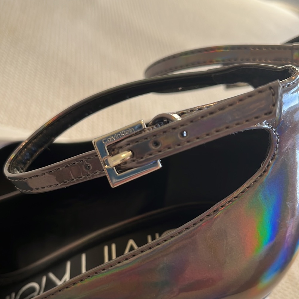 Dark Iridescent Calvin Klein Stiletto Heels - Picture 9 of 12